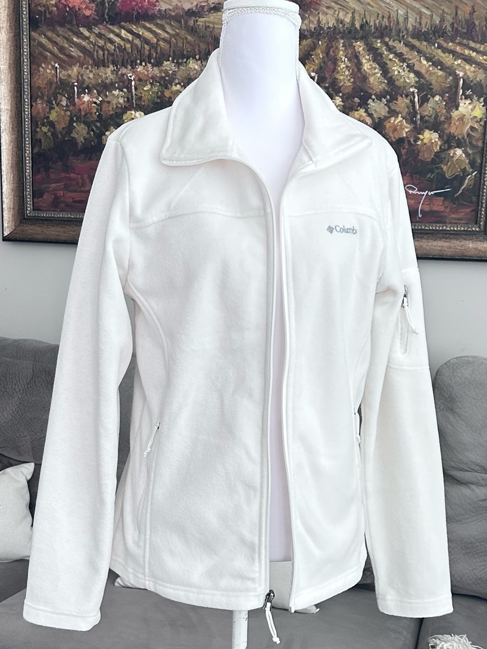 Columbia Women's Cream Full-Zip Teddy Fleece Jacket